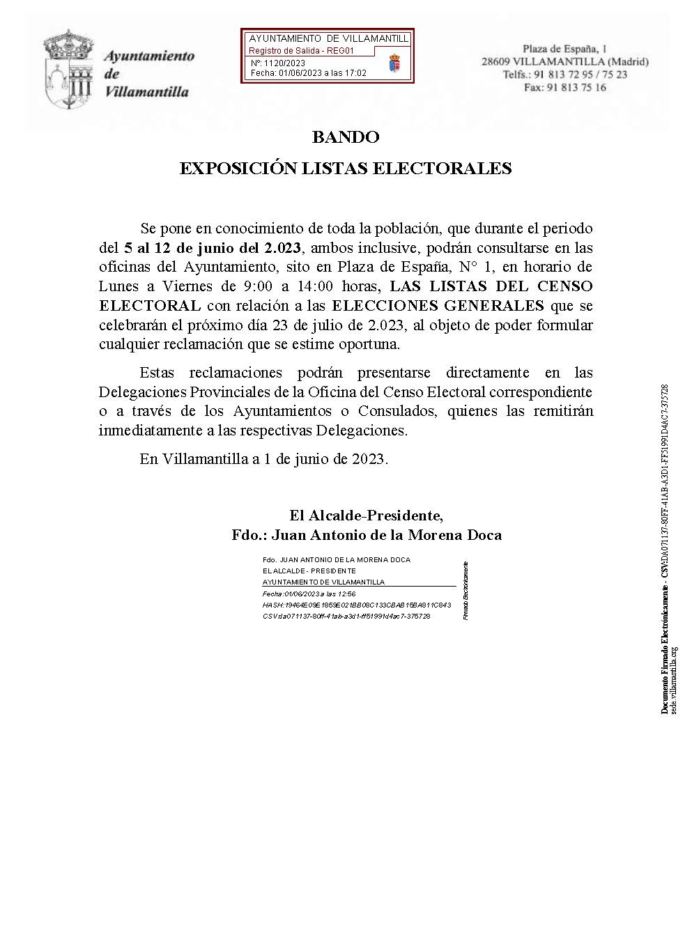 BANDO CONSULTA LISTA ELECTORAL JULIO 2023