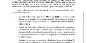 Bando - Servicio Municipal de recogida de poda y enseres voluminosos
