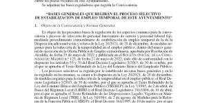 Oferta de empleo - Proceso extraordinario de estabilización de empleo temporal - 1