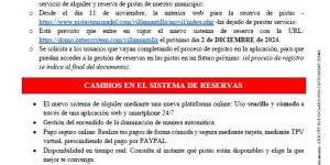 NOTA INFORMATIVA: CAMBIO Y MEJORA DEL SERVICIO DE RESERVAS DE PISTAS DE PÁDEL