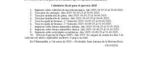 Calendario fiscal 2025